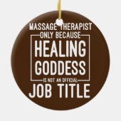 LMTおもしろいマッサージセラピストのみ修復 セラミックオーナメント (裏面)