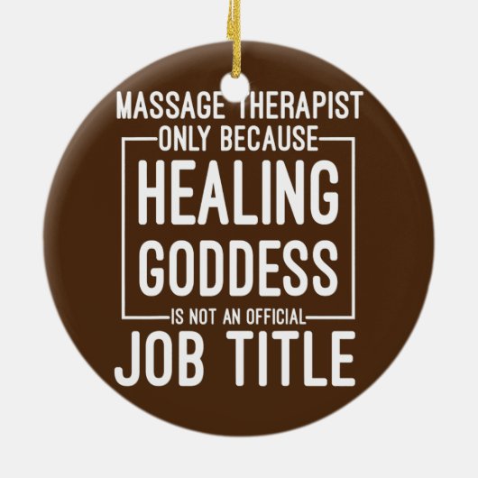LMTおもしろいマッサージセラピストのみ修復 セラミックオーナメント (裏面)