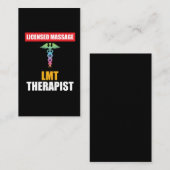 LMTによって認可されるマッサージセラピストのケリュケイオン 名刺 (正面/裏面)