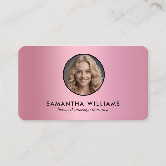 LMTマッサージセラピストカスタムQR写真 名刺 (正面)