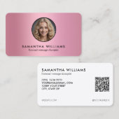 LMTマッサージセラピストカスタムQR写真 名刺 (正面/裏面)