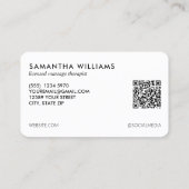 LMTマッサージセラピストカスタムQR写真 名刺 (裏面)