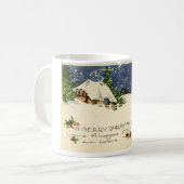 LMUの図書館のメリークリスマスのコーヒー・マグ コーヒーマグカップ (正面左)