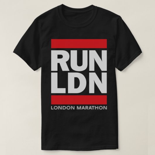 LND 走 – ロンドンマラソン Tシャツ (デザイン正面)