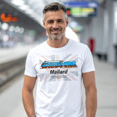 LNERクラスA4マラード機関車のプロフィールと旗 Tシャツ