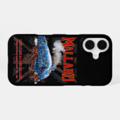 LNERクラスA4マラード機関車ユニオンジャックの旗 iPhone 16ケース (裏面横)