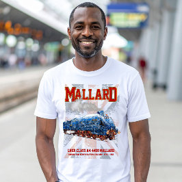 LNERクラスA4マラード機関車ユニオンジャックの旗 Tシャツ