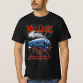 LNERクラスA4号機マラード機関車ユニオンジャックの旗 Tシャツ (正面)