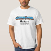 LNERクラスA4 4468 マラード - 最速の蒸気機関車 Tシャツ (正面)