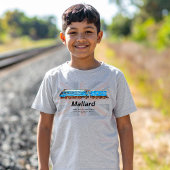LNERクラスA4 Mallard機関車のプロフィールと旗 Tシャツ