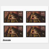 LNERスコッ飛んでいるツマン 長方形シール (シート)