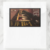 LNERスコッ飛んでいるツマン 長方形シール (バッグ)