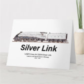 LNER A4形 2509号機 シルバーリンク 蒸気機関車 サンキューカード (正面)