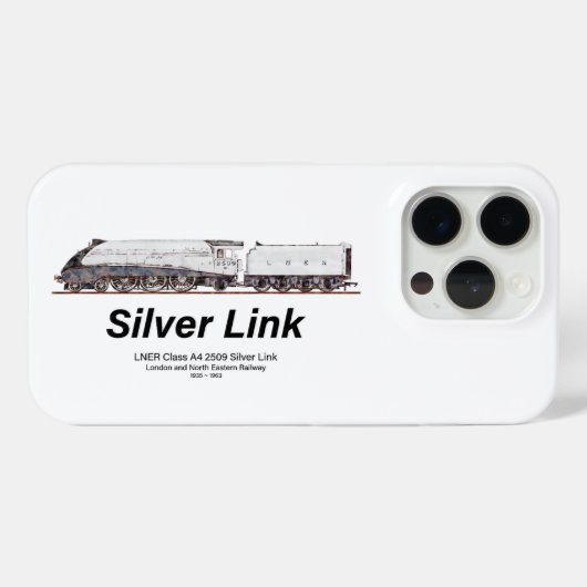 LNER A4形 2509号機 シルバーリンク 蒸気機関車 Case-Mate iPhoneケース (裏面 (横))