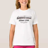LNER A4形 2509号機 シルバーリンク 蒸気機関車 Tシャツ (正面)