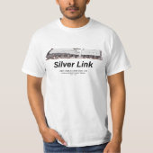 LNER A4形 2509号機 シルバーリンク 蒸気機関車 Tシャツ (正面)