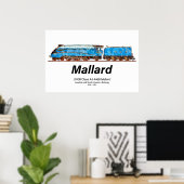 LNER A4形 4468号機 マラード - 世界最速の蒸気機関車 ポスター (ホームオフィス)