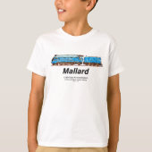 LNER A4形 4468号機 マラード - 世界最速の蒸気機関車 Tシャツ (正面)