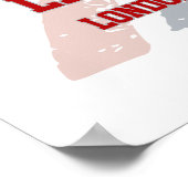 LNER Class A4 Mallard locomotive Union Jack flag ポスター (角)