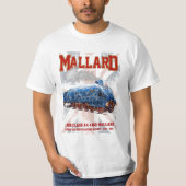 LNER Class A4 Mallard locomotive Union Jack flag Tシャツ (正面)