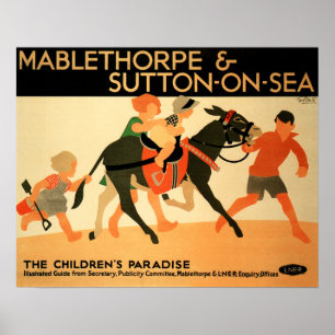 LNER MABLETHORPE & SUTTON ON SEA Railway Travel ポスター