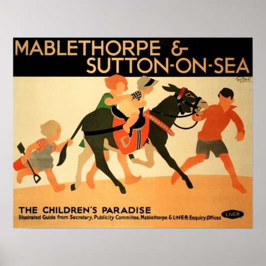 LNER MABLETHORPE & SUTTON ON SEA Railway Travel ポスター (正面)