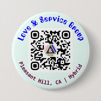 LNSリンクツリーQRコードボタン青 缶バッジ