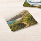 LoのZingaro、シシリーの隠遁したビーチ スクエアペーパーコースター (アングル)