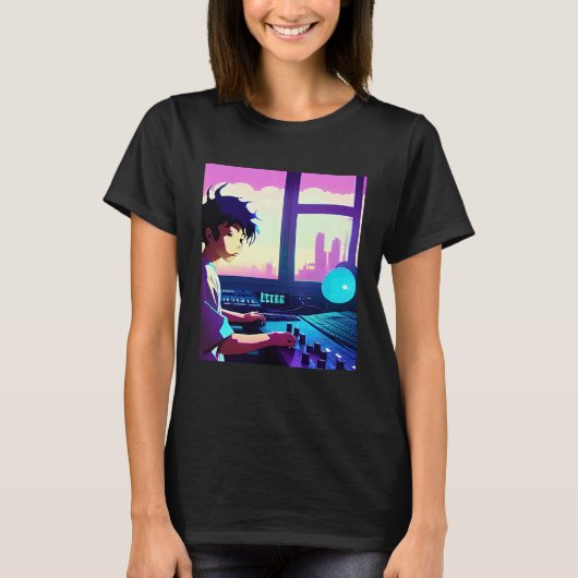 Lo fi hip hop chillhop chill beats aesthetics 17 tシャツ (正面)