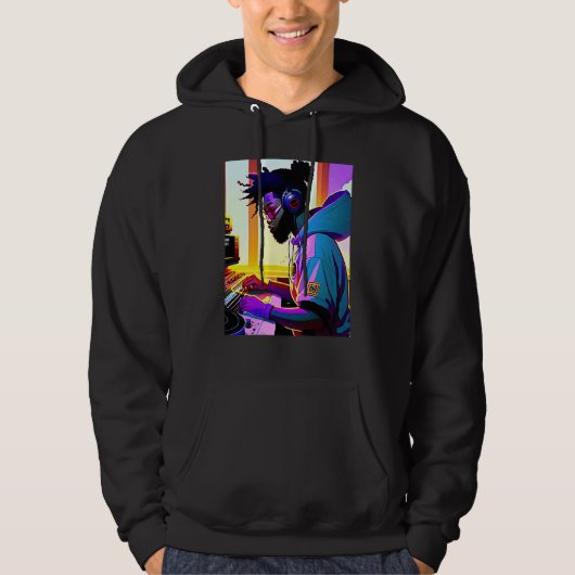 Lo fi hip hop chillhop chill beats aesthetics  9 パーカ (正面)