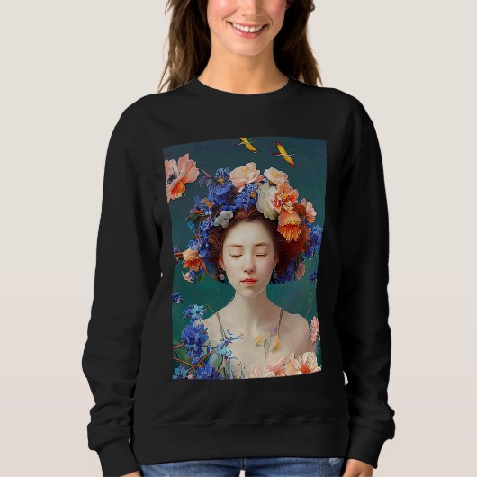 Lo fi hip hop chillhop chill beats lofi aesthetics スウェットシャツ (正面)