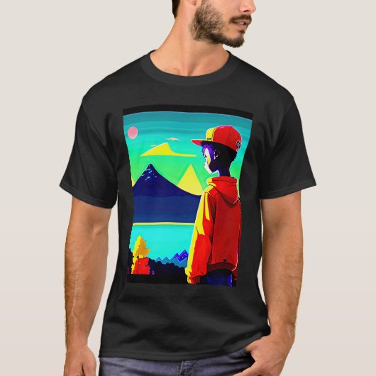 Lo fi hip hop chillhop chill beats lofi aesthetics tシャツ (正面)