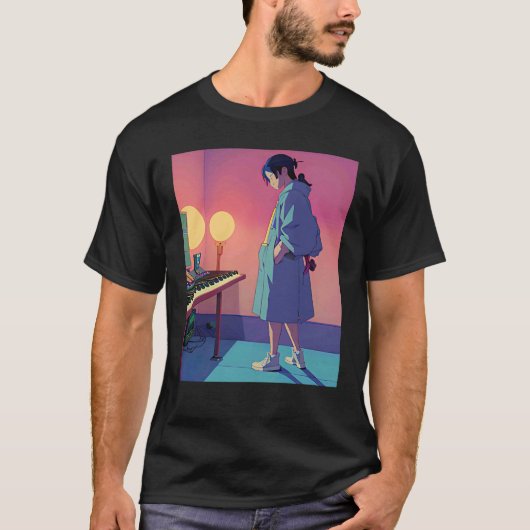 Lo fi hip hop chillhop chill beats lofi aesthetics tシャツ (正面)