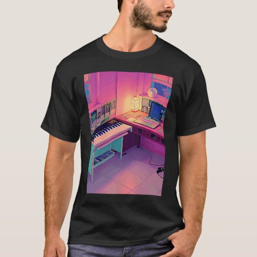 Lo fi hip hop chillhop chill beats lofi aesthetics tシャツ (正面)