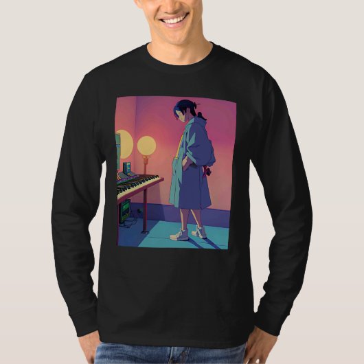 Lo fi hip hop chillhop chill beats lofi aesthetics tシャツ (正面)