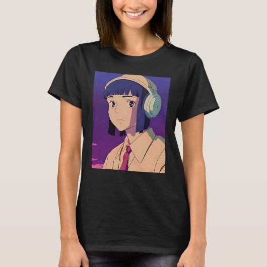 Lo fi hip hop chillhop chill beats lofi aesthetics tシャツ (正面)