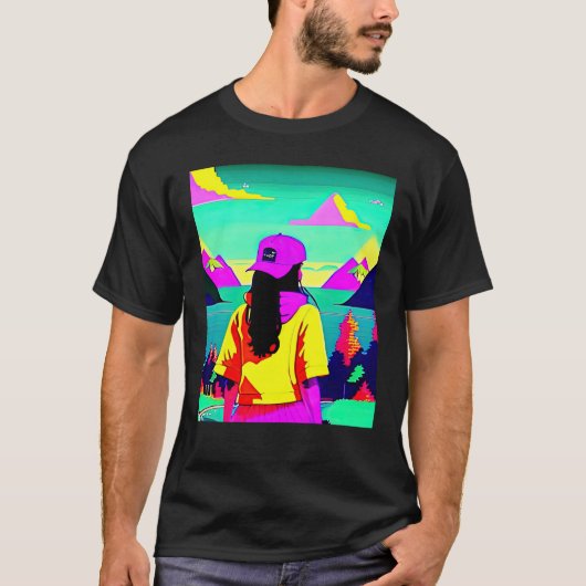 Lo fi hip hop chillhop chill beats lofi aesthetics tシャツ (正面)