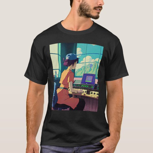 Lo fi hip hop chillhop chill beats lofi aesthetics tシャツ (正面)