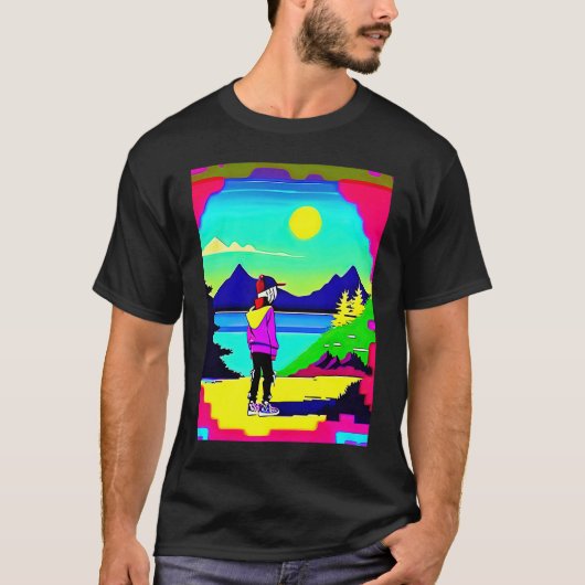 Lo fi hip hop chillhop chill beats lofi aesthetics tシャツ (正面)