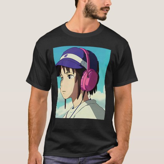 Lo fi hip hop chillhop chill beats lofi aesthetics tシャツ (正面)