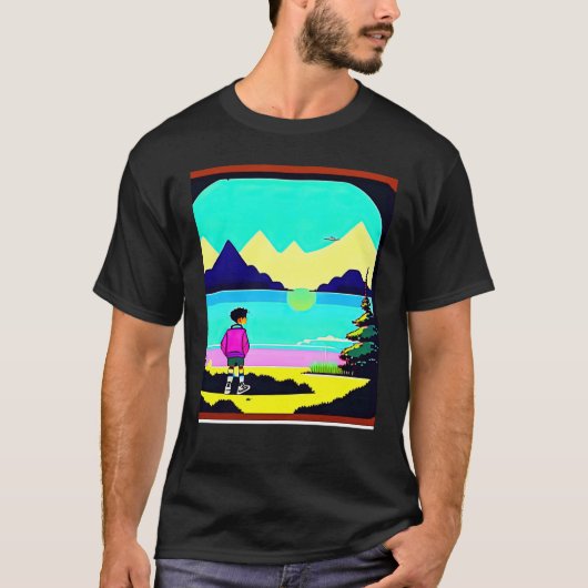 Lo fi hip hop chillhop chill beats lofi aesthetics tシャツ (正面)