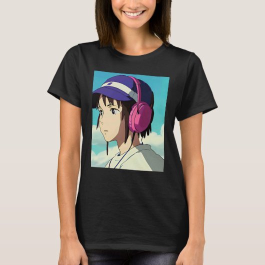 Lo fi hip hop chillhop chill beats lofi aesthetics tシャツ (正面)