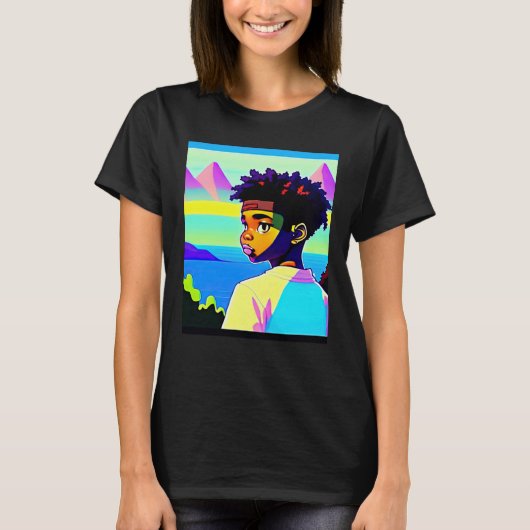 Lo fi hip hop chillhop chill beats lofi aesthetics tシャツ (正面)