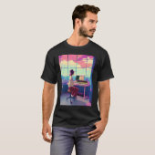 Lo fi hip hop chillhop chill beats lofi aesthetics tシャツ (正面フル)