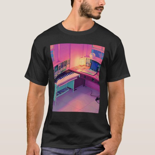 Lo fi hip hop chillhop chill beats lofi aesthetics tシャツ (正面)