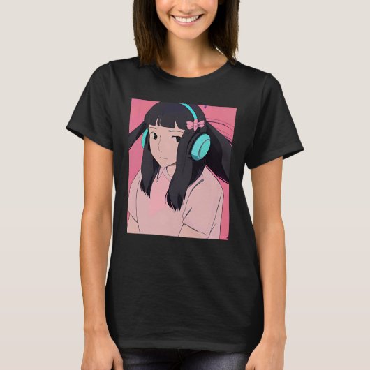 Lo fi hip hop chillhop chill beats lofi aesthetics tシャツ (正面)