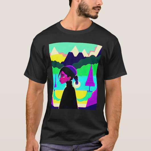 Lo fi hip hop chillhop chill beats lofi aesthetics tシャツ (正面)