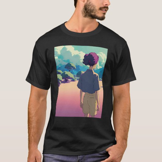 Lo fi hip hop chillhop chill beats lofi aesthetics tシャツ (正面)