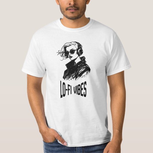 Lo-Fi Vibes ベクターアート Tシャツ (正面)