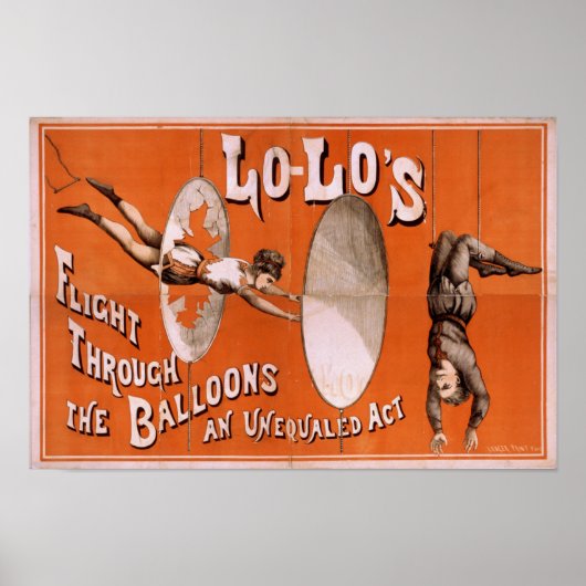 Lo-Lo's Flight Thru Balloons Act VAUDEVILLEポスター ポスター (正面)